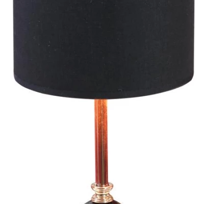 Moderní stolní lampa MELBA - 1xE14, 40W, černá / měděná