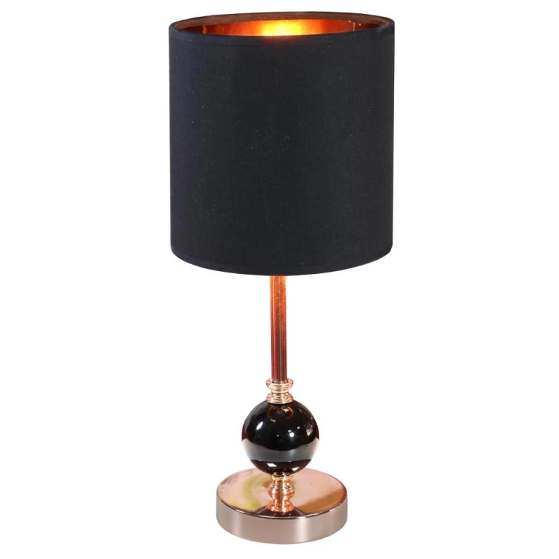Moderní stolní lampa MELBA - 1xE14, 40W, černá / měděná