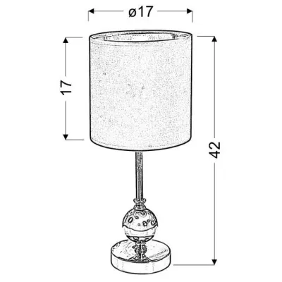 Moderní stolní lampa MELBA - 1xE14, 40W, černá / měděná