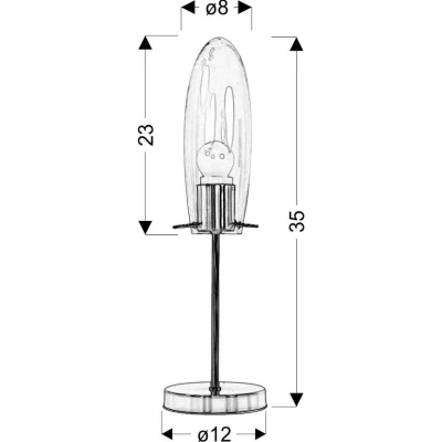 Stolní lampa MELOT - 1xE27, 60W, stříbrná