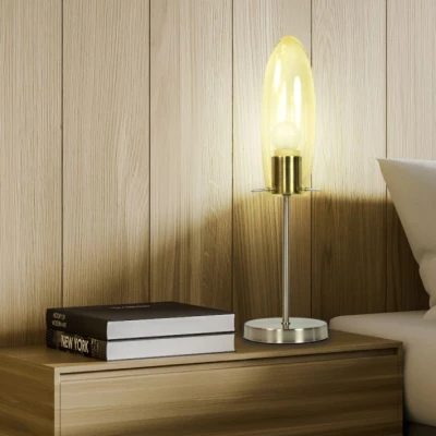 Stolní lampa MELOT - 1xE27, 60W, stříbrná