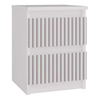 VÝPRODEJ - Noční stolek do dětského pokoje DUSTER - bílý / růžový