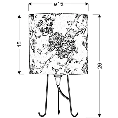 Moderní stolní textilní lampa MICRA - 1xE14, 40W, černá / různobarevná