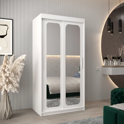 VÝPRODEJ - Zrcadlová skříň DONICELA 2 - 100 cm, bílá