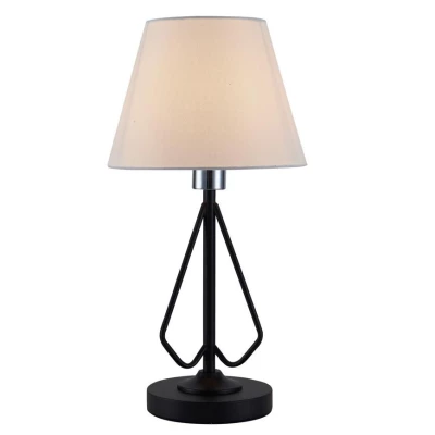 Stolní lampa MORLEY - 1xE14, 60W, černá / bílá