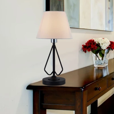 Stolní lampa MORLEY - 1xE14, 60W, černá / bílá