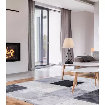 Stolní lampa MORLEY - 1xE14, 60W, černá / bílá