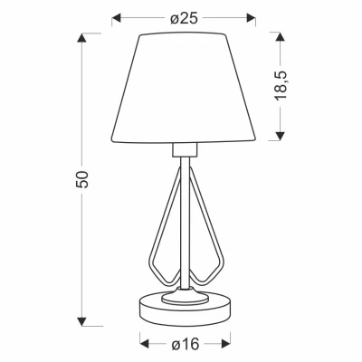 Stolní lampa MORLEY - 1xE14, 60W, černá / bílá