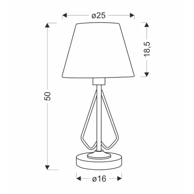 Stolní lampa MORLEY - 1xE14, 60W, černá / bílá
