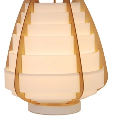 Stolní lampa ve stylu japandi NAGOJA - 1xE27, 40W, béžová