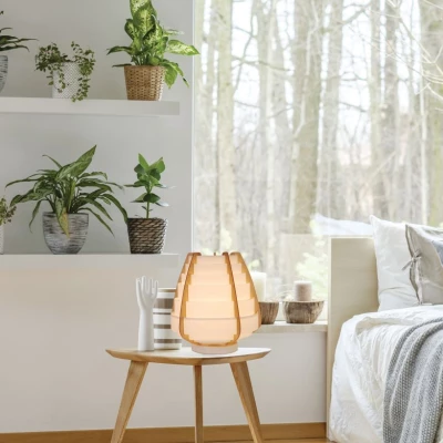 Stolní lampa ve stylu japandi NAGOJA - 1xE27, 40W, béžová