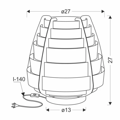 Stolní lampa ve stylu japandi NAGOJA - 1xE27, 40W, béžová