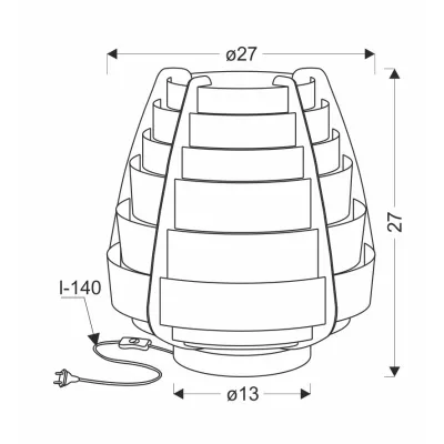 Stolní lampa ve stylu japandi NAGOJA - 1xE27, 40W, béžová