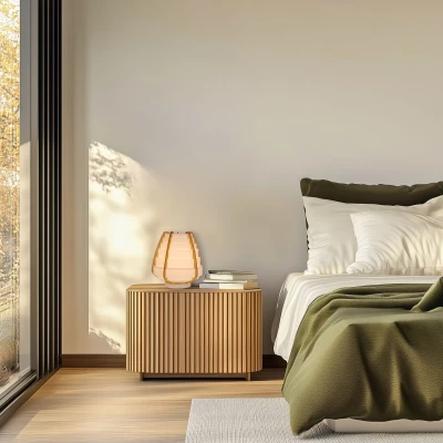 Stolní lampa ve stylu japandi NAGOJA - 1xE27, 40W, béžová