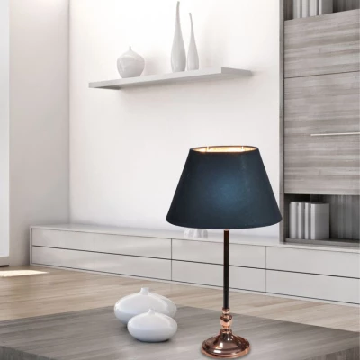 Moderní stolní lampa NOE - 1xE27, 60W, černá / měděná