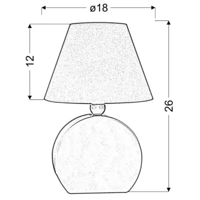 Dětská stolní dřevěná lampička OFELIA - 1xE14, 40W, modrá