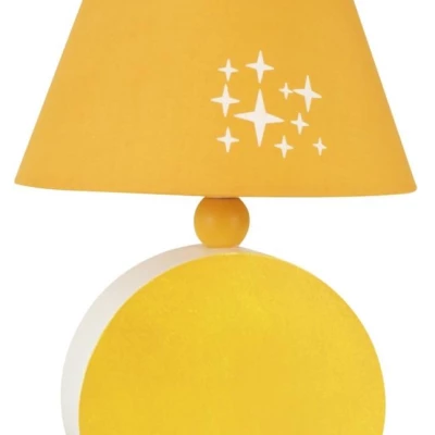 Dětská stolní dřevěná lampička OFELIA - 1xE14, 40W, oranžová