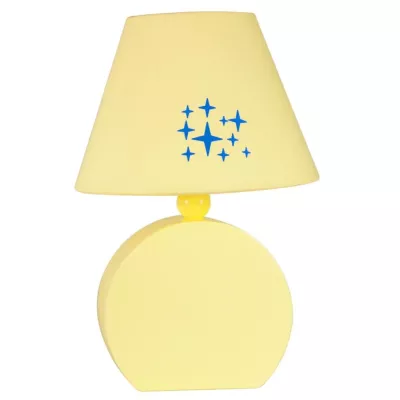 Dětská stolní dřevěná lampička OFELIA - 1xE14, 40W, žlutá