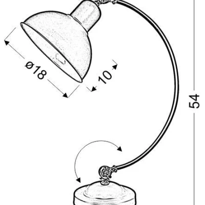Stolní retro lampička OLD - 1xE27, 40W, černá
