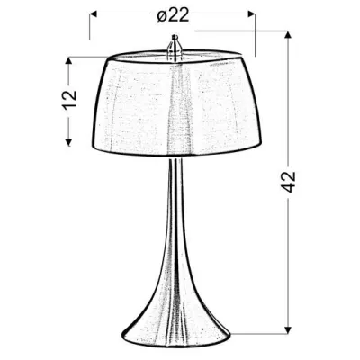 Dotyková stolní lampa OXFORD - 2xE14, 40W, fialová