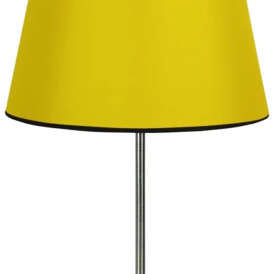 Retro stolní lampa PABLO - 1xE27, 60W, chromovaná / žlutá