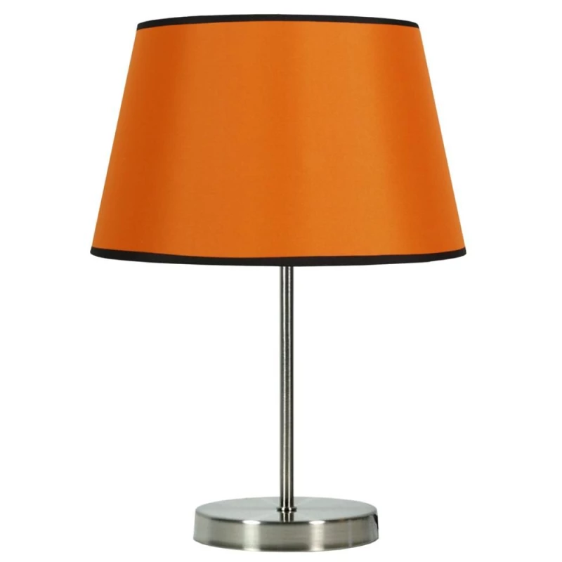 Retro stolní lampa PABLO - 1xE27, 60W, chromovaná / oranžová