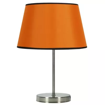 Retro stolní lampa PABLO - 1xE27, 60W, chromovaná / oranžová