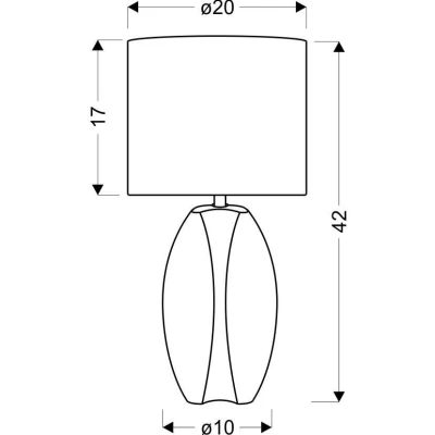 Moderní stolní lampa PALMA 1 - 1xE27, 60W, bílá