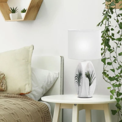Moderní stolní lampa PALMA 1 - 1xE27, 60W, bílá