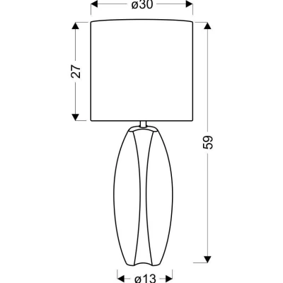 Moderní stolní lampa PALMA 2 - 1xE27, 60W, bílá