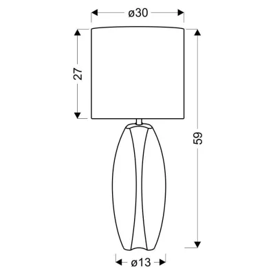 Moderní stolní lampa PALMA 2 - 1xE27, 60W, bílá