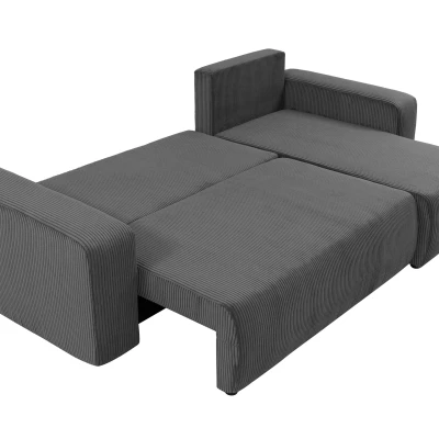 VÝPRODEJ - Rohová sedačka na každodenní spaní CLEBURNE - tmavá šedá