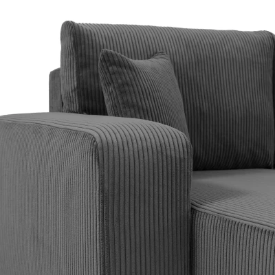 VÝPRODEJ - Rohová sedačka na každodenní spaní CLEBURNE - tmavá šedá