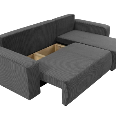 VÝPRODEJ - Rohová sedačka na každodenní spaní CLEBURNE - tmavá šedá