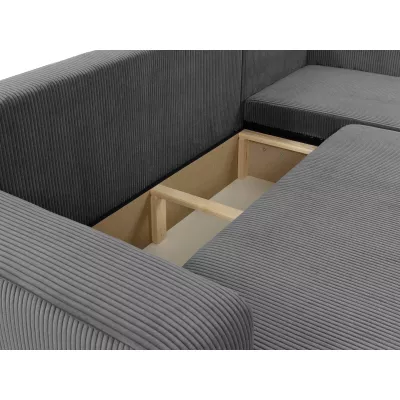 VÝPRODEJ - Rohová sedačka na každodenní spaní CLEBURNE - tmavá šedá