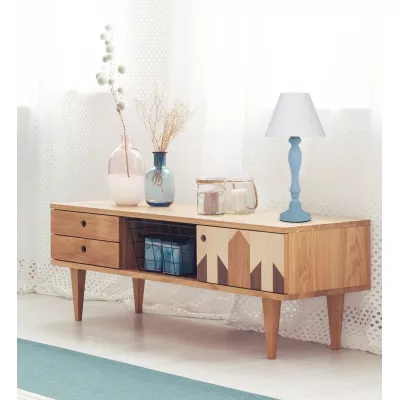 Moderní stolní lampa PASTELLIO - 1xE14, 40W, modrá / bílá