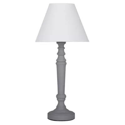Moderní stolní lampa PASTELLIO - 1xE14, 40W, šedá / bílá
