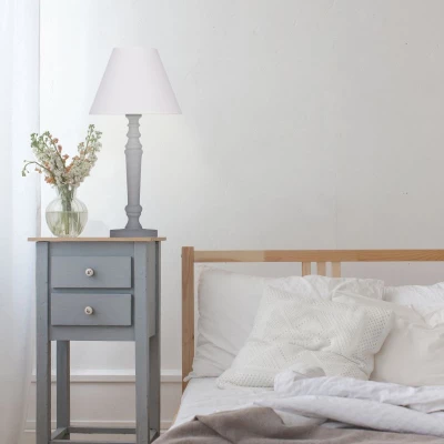 Moderní stolní lampa PASTELLIO - 1xE14, 40W, šedá / bílá