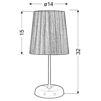 Moderní stolní lampa RIFASA - 1xE14, 40W, bílá