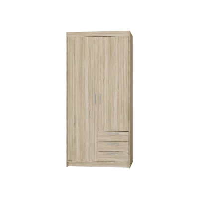 VÝPRODEJ - Dvoudveřová skříň 90 PILINA se šuplíky - dub sonoma