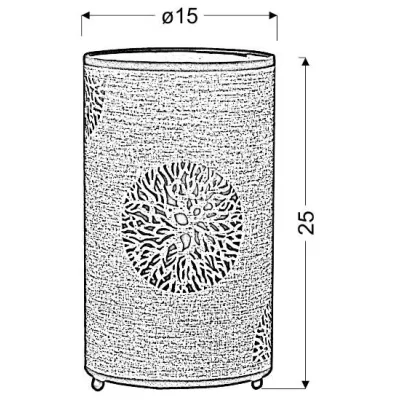 Stolní lampička v boho stylu PERLA - 1xE14, 40W, béžová