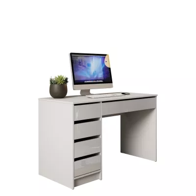 Univerzální stolek CONALL - lesklý bílý