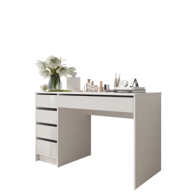 Univerzální stolek CONALL - lesklý bílý