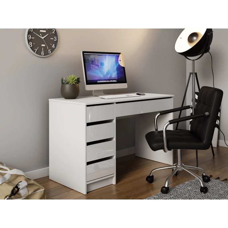 Univerzální stolek CONALL - lesklý bílý