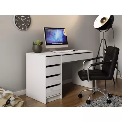 Univerzální stolek CONALL - lesklý bílý