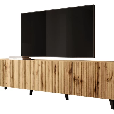 Stylový televizní stolek HAER 2 - dub wotan / černý