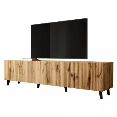 Stylový televizní stolek HAER 2 - dub wotan / černý