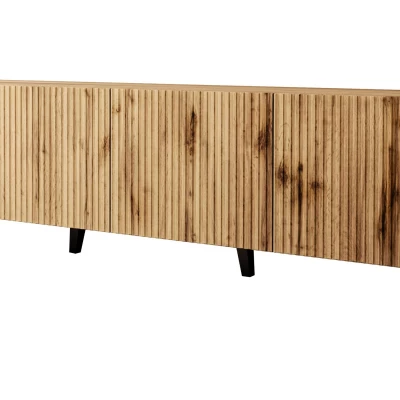 Stylový televizní stolek HAER 2 - dub wotan / černý