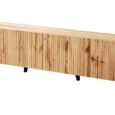 Stylový televizní stolek HAER 2 - dub wotan / černý