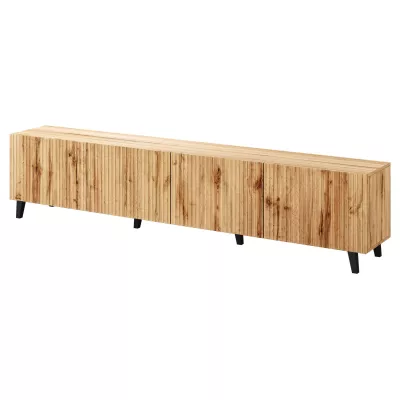 Stylový televizní stolek HAER 2 - dub wotan / černý